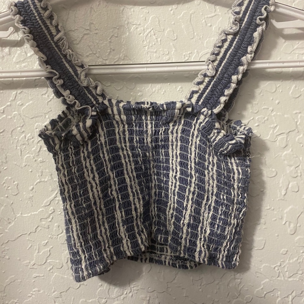 hollister striped tank top